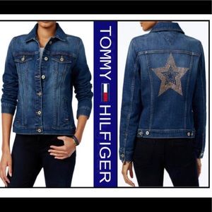 Tommy Hilfiger Trucker Denim Jeans Jacket with back star embellishment size S